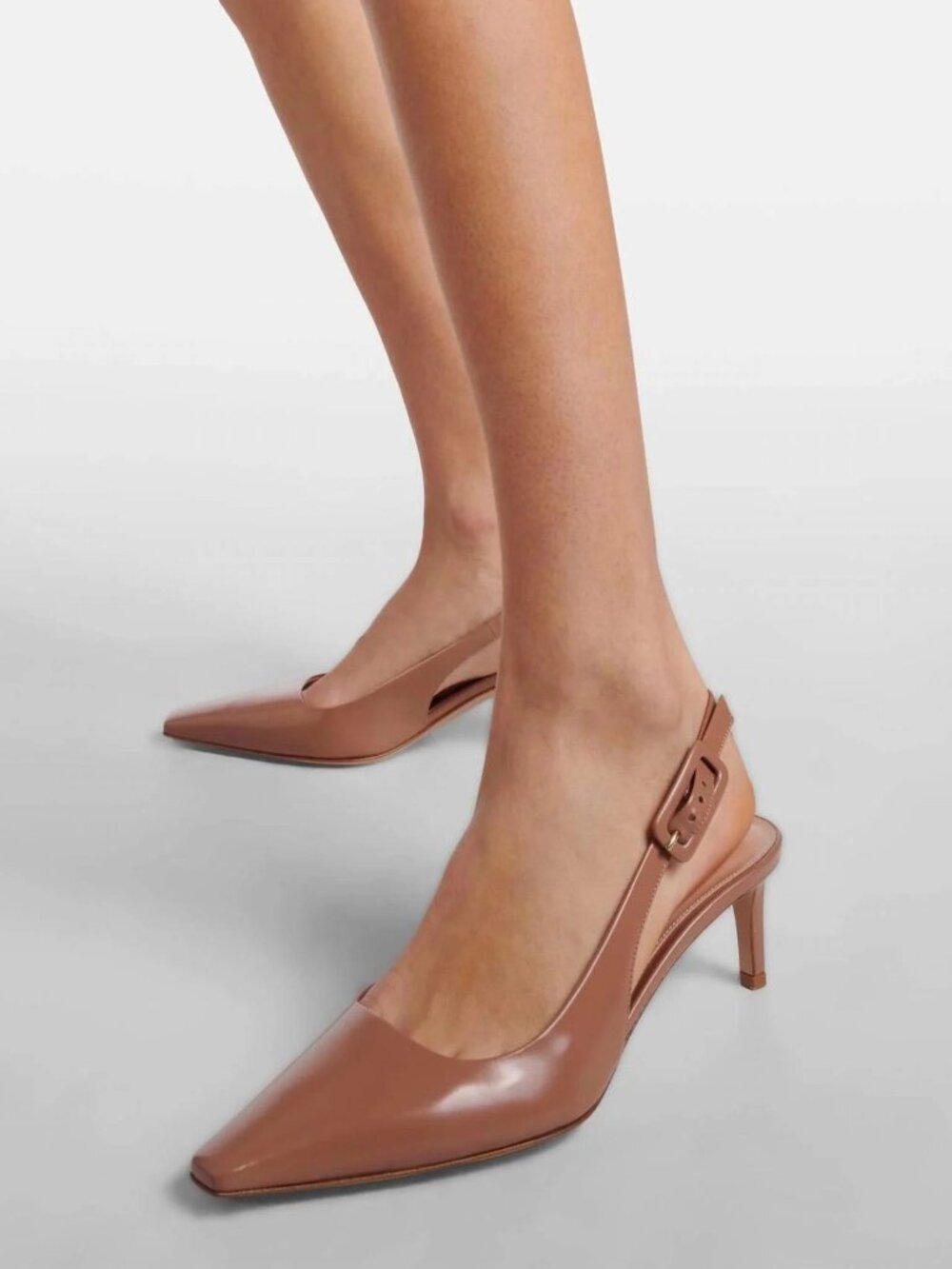 Gianvito Rossi Lindsay 55 Patent Leather Slingback Pumps – Women’s Size 40